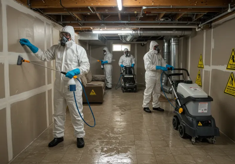 Basement Moisture Removal and Structural Drying process in Starksboro, VT